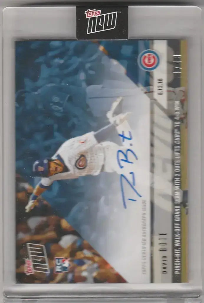 2019 Topps Now Auto 591C David Bote Chicago Cubs 3/49