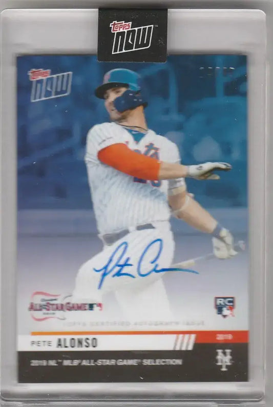 2019 Topps Now AUTO NL-2A Pete Alonso All Star Game Selection Met 14/49 - Baseball Card Single