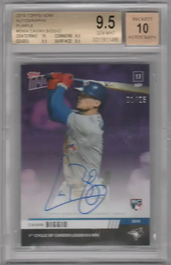 2019 Topps Now Autographs Purple #856A Cavan Biggio BGS 9.5 01/25 Blue Jays