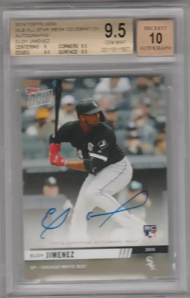 2019 Topps Now MLB All-Star Week Platinum Celebration Auto Eloy Jimenez BGS 9.5