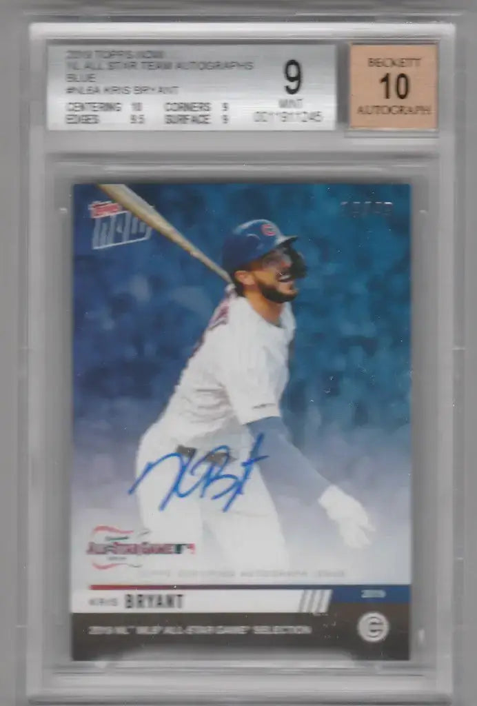 2019 Topps Now NL All Star Team Autographs Blue Kris Bryant BGS 9 14/49
