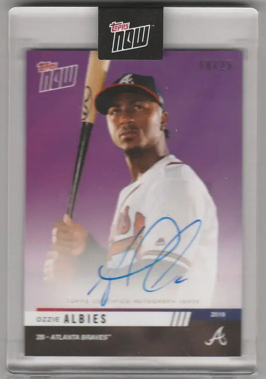 2019 Topps Now RTOD Auto OD-227C Ozzie Albies Atlanta Braves 8/25 - Baseball Card Single