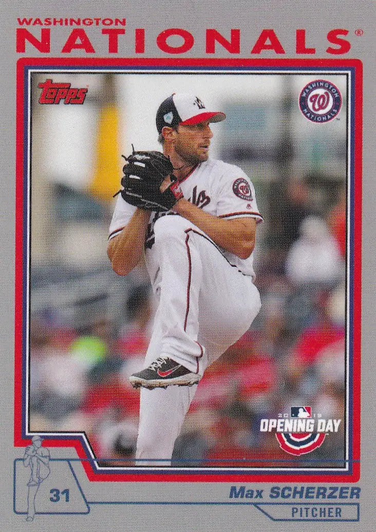 2019 TOPPS NOW THROW BACK THURSDAY TBT #75 MAX SCHERZER- WASHINGTON NATIONALS - Baseball Card Single
