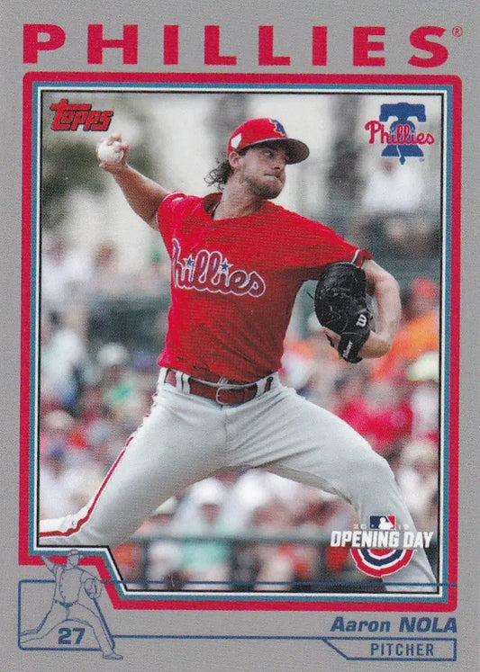 2019 TOPPS NOW THROW BACK THURSDAY TBT #78 AARON NOLA- PHILADELPHIA PHILLIES - Baseball Card Single