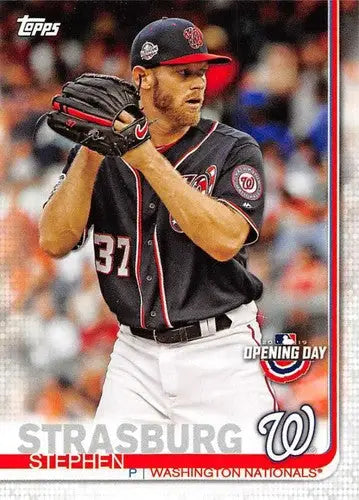 2019 Topps Opening Day #124 Stephen Strasburg NM-MT Nationals - Baseball Card Single