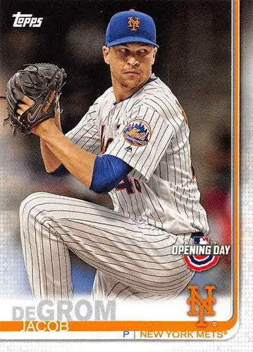 2019 Topps Opening Day Jacob deGrom baseball card with original gloss and vibrant detail