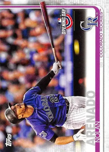 2019 Topps Opening Day Nolan Arenado baseball card featuring Rockies player in NM-MT condition