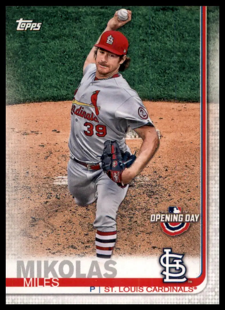 2019 Topps Opening Day Miles Mikolas 190 St. Louis Cardinals NM - Baseball Card Single