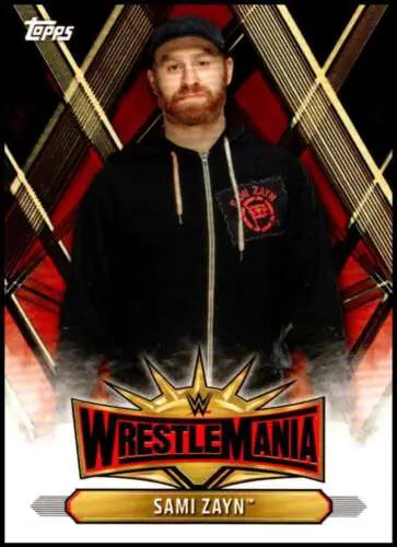 Sami Zayn 2019 Topps Road to WrestleMania Wrestling Card with original gloss finish