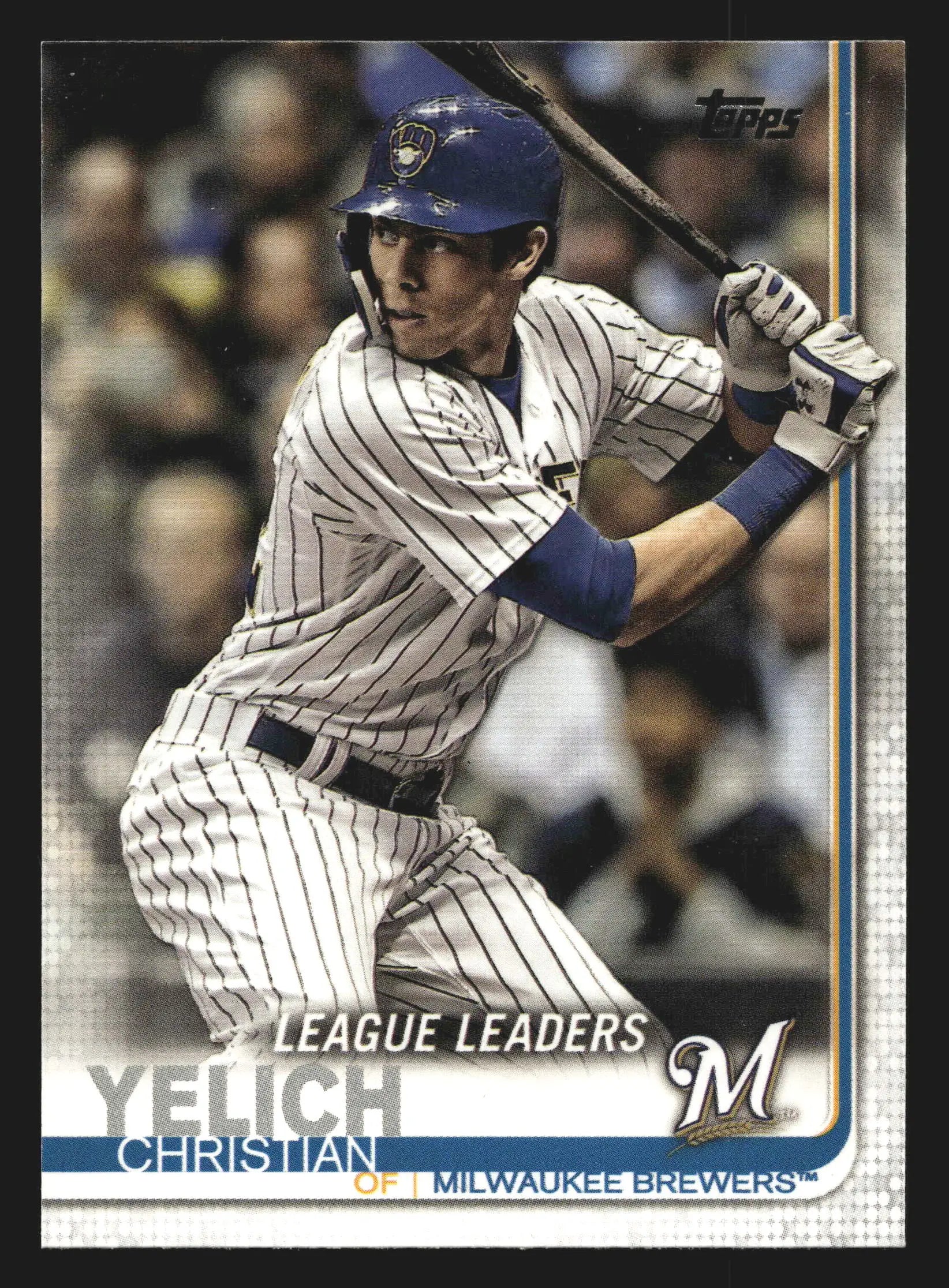 2019 Topps Series 1 #239 Christian Yelich League Leaders Brewers - Baseball Card Single