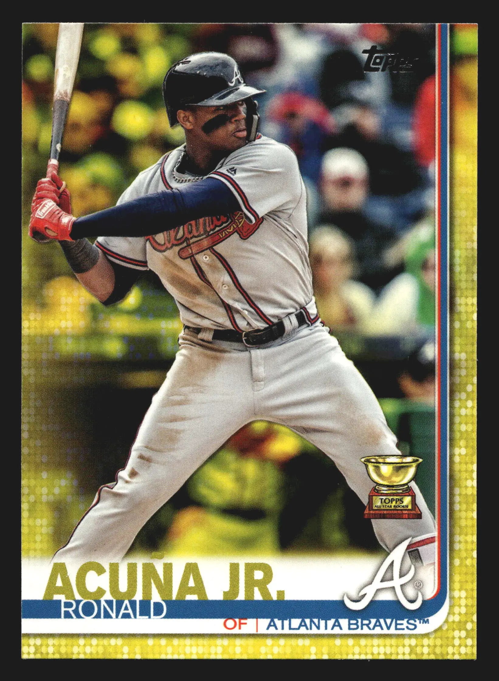 2019 Topps Series One #1 Ronald Acuna Jr. Yellow Parallel Braves