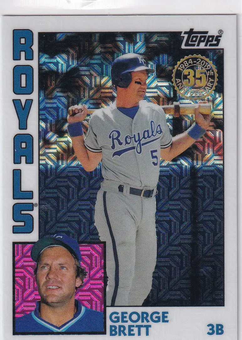 2019 TOPPS #T84-22 GEORGE BRETT MOJO- KANSAS CITY ROYALS - Baseball Card Single