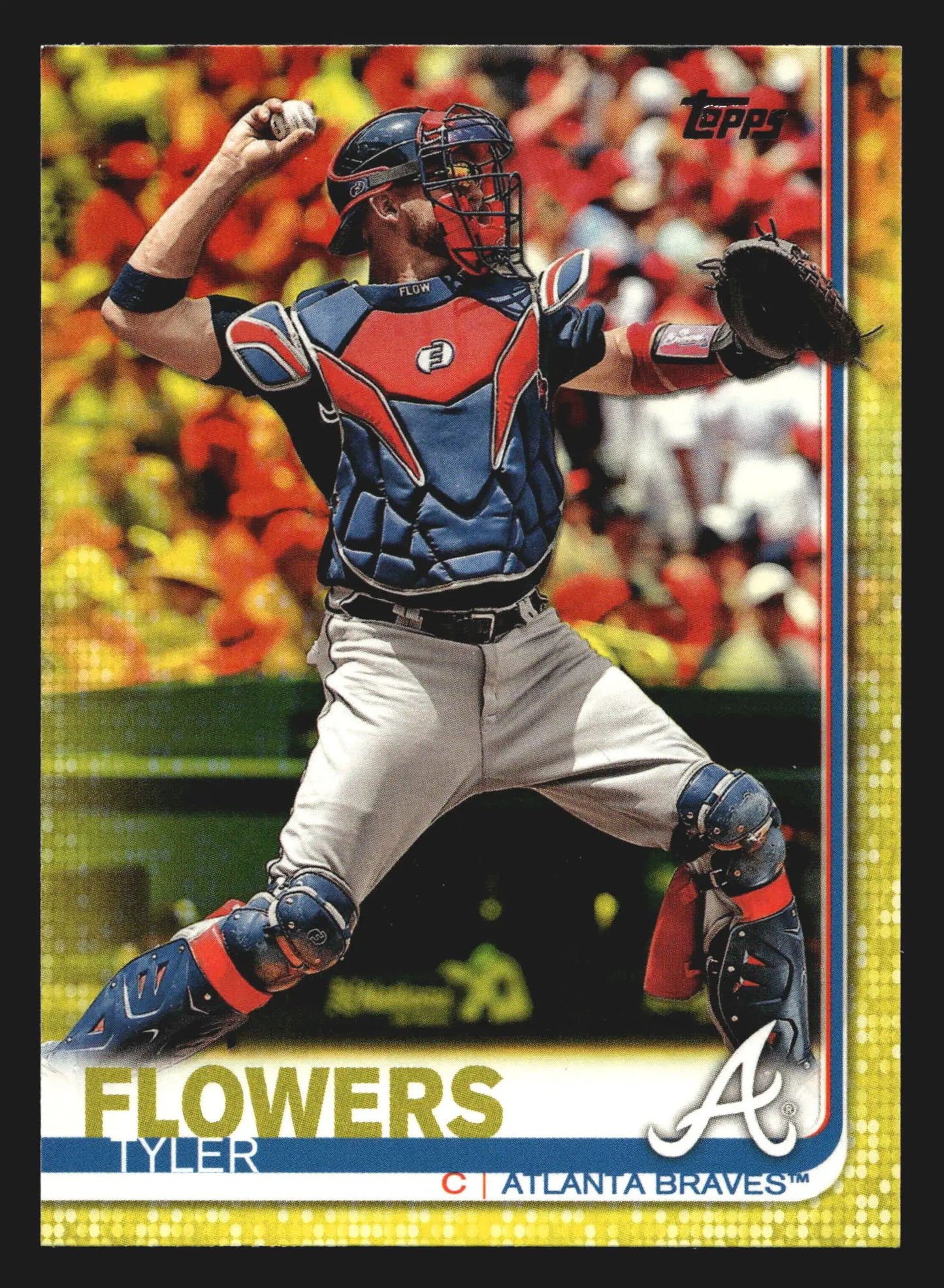 2019 Topps Tyler Flowers #244 Yellow Walgreens Atlanta Braves - Baseball Card Single