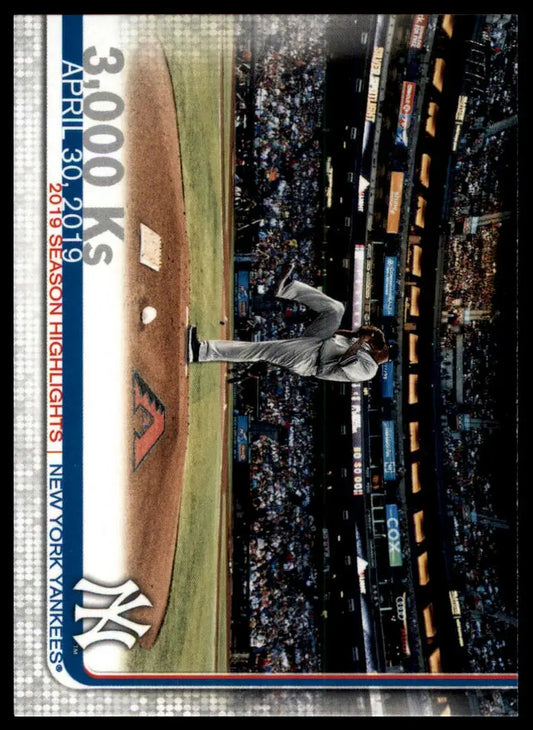 2019 Topps Update 3,000 Ks US5 New York Yankees NM - Baseball Card Single