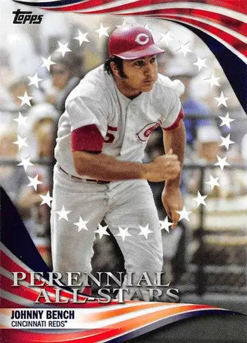 Johnny Bench baseball card from 2019 Topps Update Perennial All-Stars series
