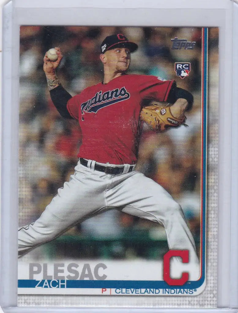 Baseball card of Plesac Zach Cleveland Indians from Topps Update Series