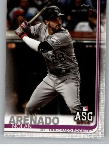 Nolan Arenado baseball card from 2019 Topps Update with original gloss