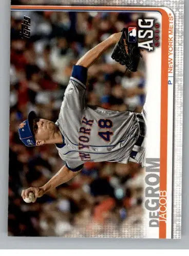 2019 Topps Update Jacob deGrom baseball card with original gloss Mets sports cards