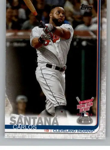 2019 Topps Update US298 Carlos Santana baseball card NM-MT Indians product