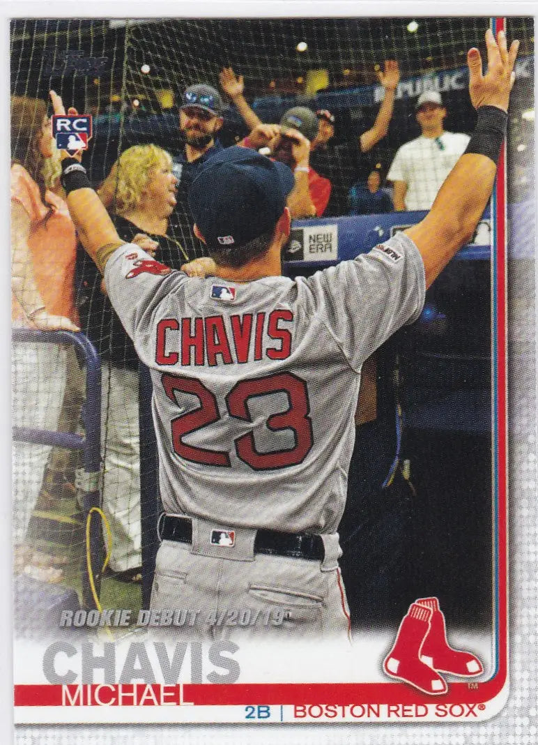 Baseball card of Boston Red Sox player Micahel Chavis, jersey number 23, US192