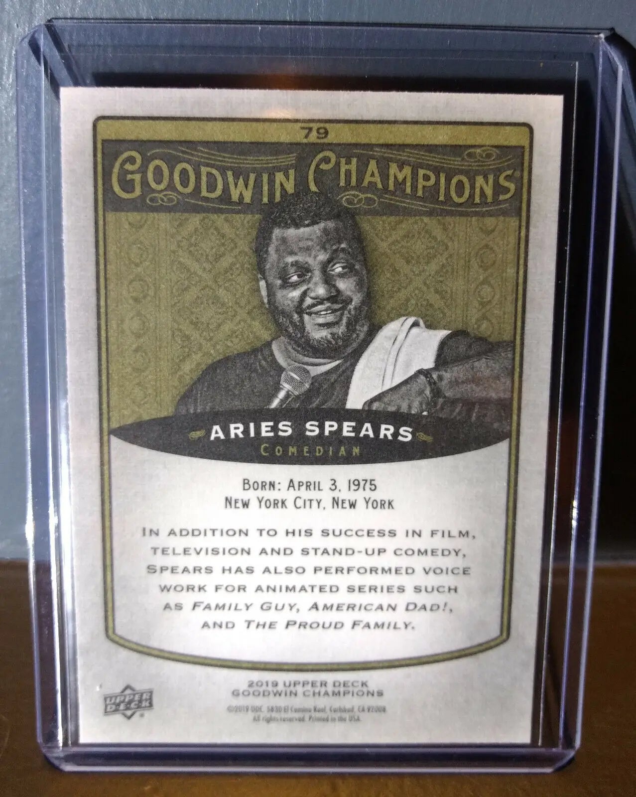 2019 Upper Deck Goodwin Champions Aries Spears #79 Comedian Trading Card - Non-Sports Card Single
