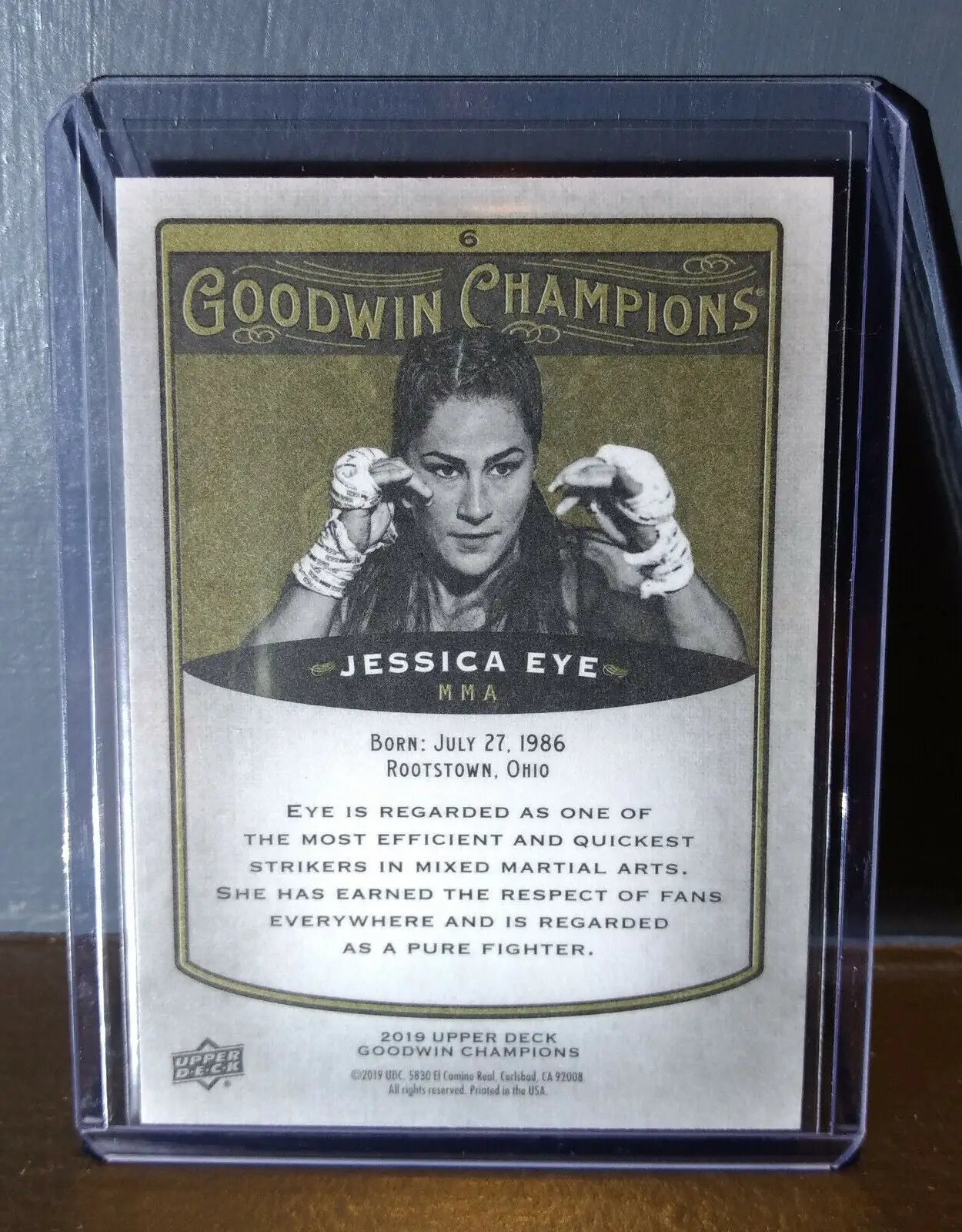 2019 Upper Deck Goodwin Champions Jessica Eye #6 Mixed Martial Arts Card - UFC/MMA Card Single