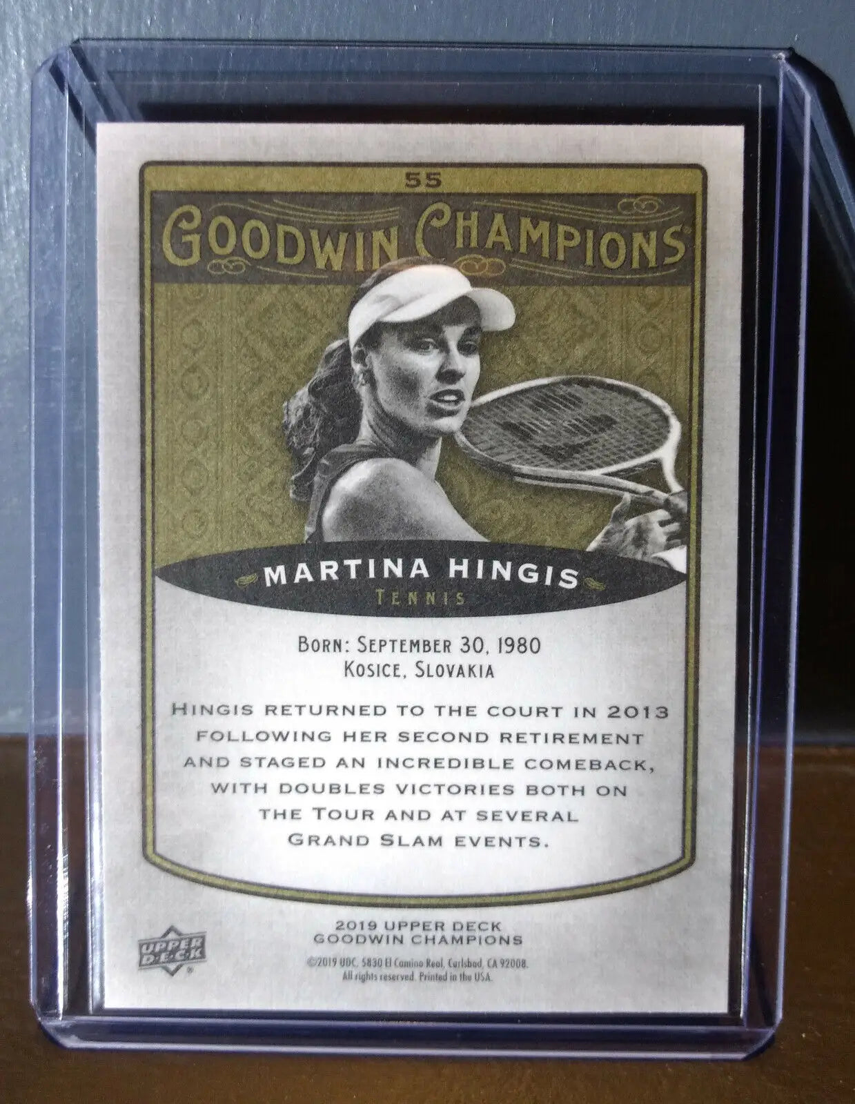 2019 Upper Deck Goodwin Champions Martina Hingis #55 Tennis Card - Tennis Card Single