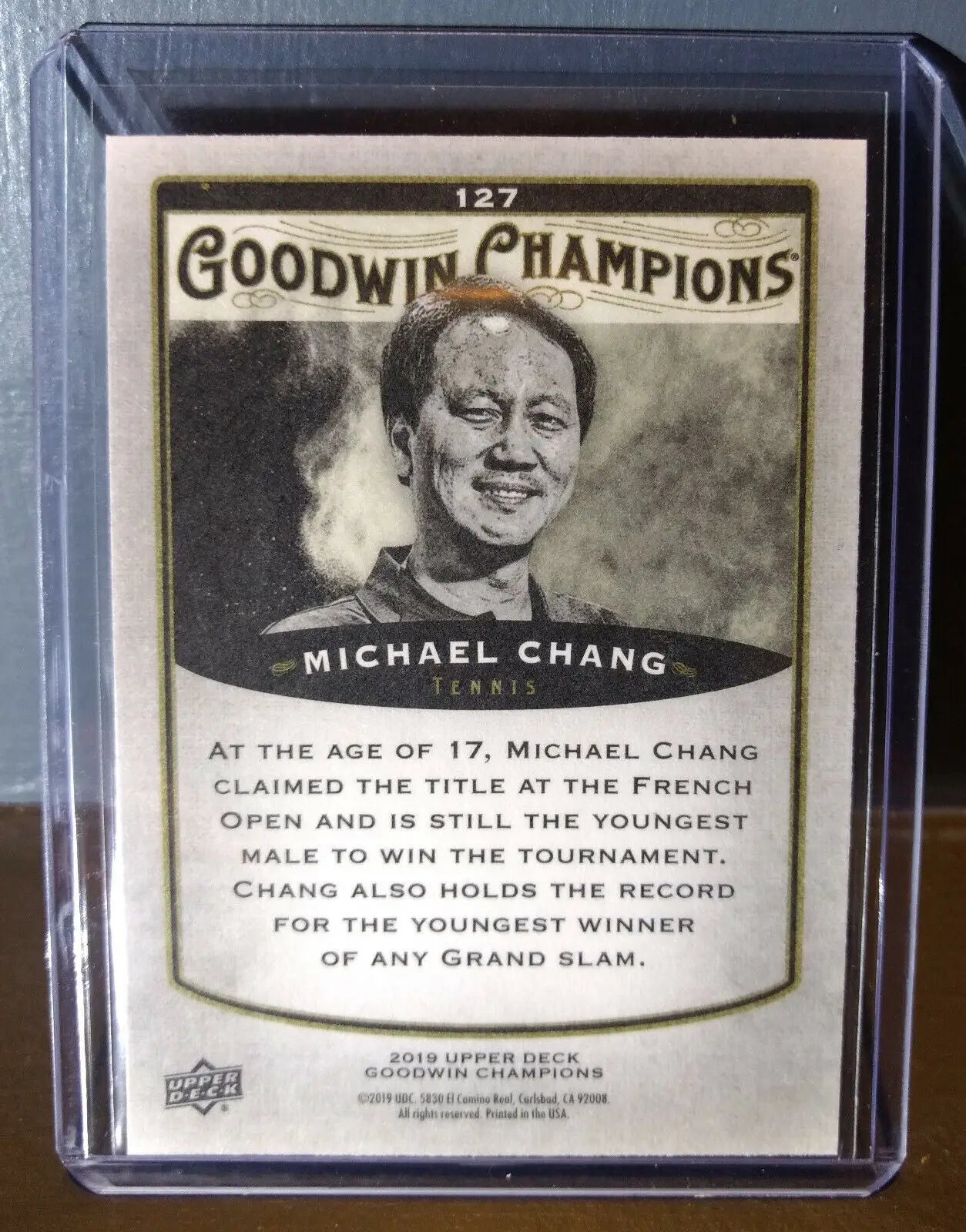 2019 Upper Deck Goodwin Champions Michael Chang #127 Tennis Trading Card - Other