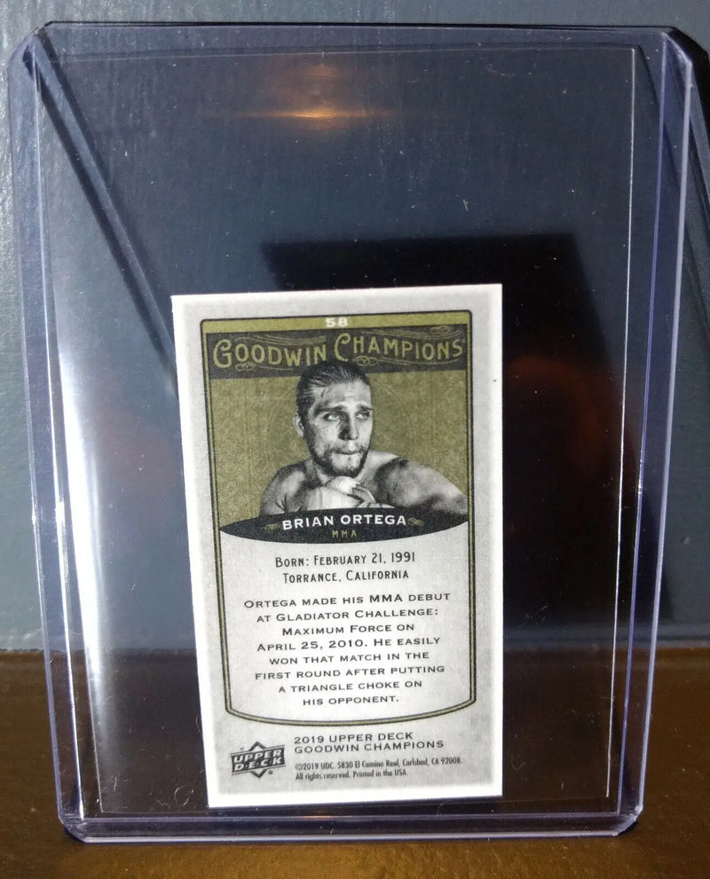 2019 Upper Deck Goodwin Champions Mini #58 Brian Ortega Mixed Martial Arts Card