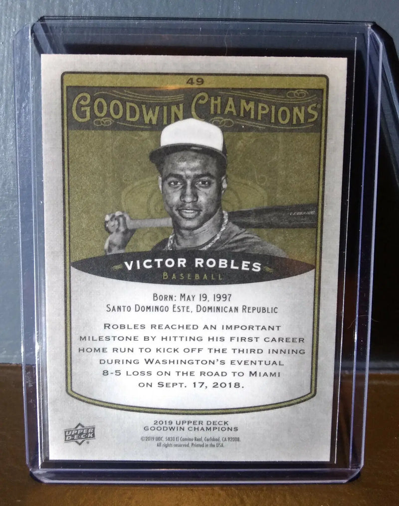 2019 Upper Deck Goodwin Champions Victor Robles #49 Baseball Card - Baseball Card Single