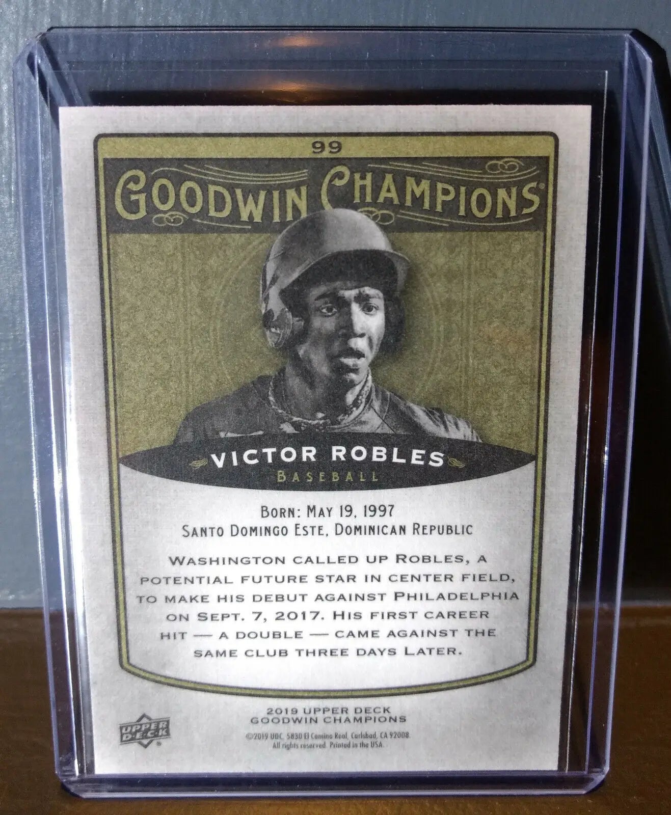 2019 Upper Deck Goodwin Champions Victor Robles #99 Baseball Trading Card
