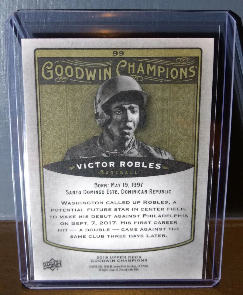 2019 Upper Deck Goodwin Champions Victor Robles #99 Baseball Trading Card - Baseball Card Single