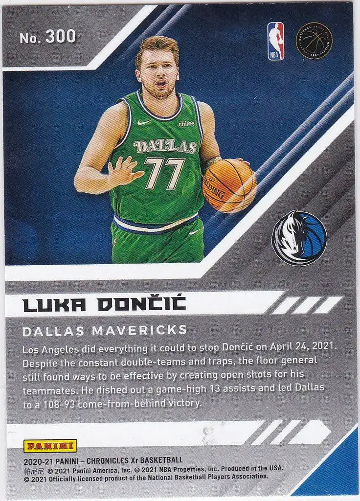 2020-21 Chronicles XR #300 Luka Doncic Dallas Mavericks