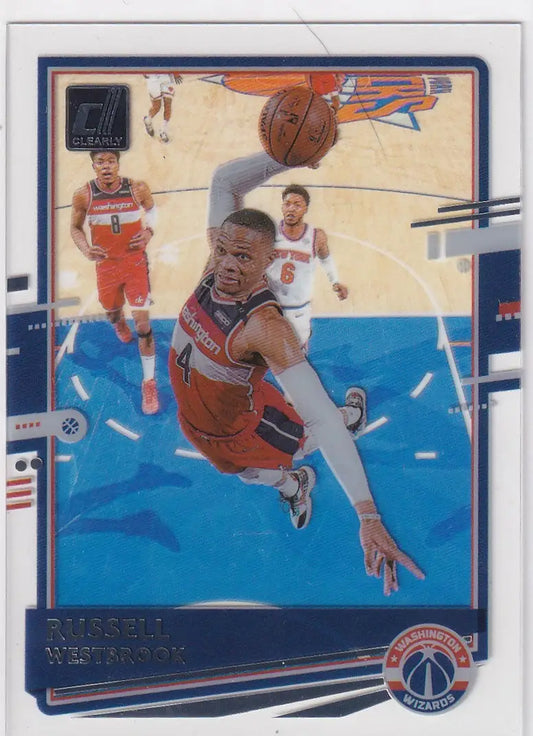 2020-21 CLEARLY DONRUSS #45 RUSSELL WESTBROOK CLEAR- WASHINGTON WIZARDS - Basketball Card Single