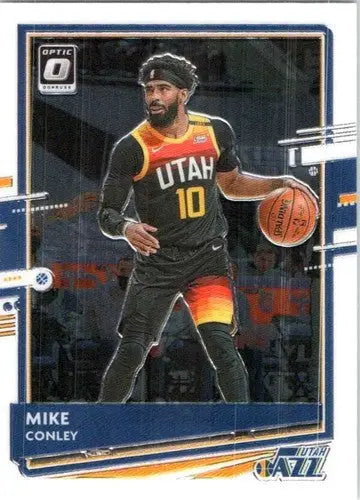 Original gloss Donruss Optic Mike Conley basketball card featuring Jazz star player
