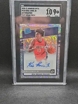2020-21 Donruss Optic #163 Kira Lewis Jr. Autograph Fast Break Prizm - Basketball Card Single
