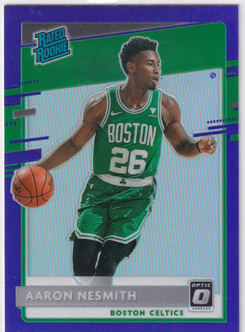 2020-21 DONRUSS OPTIC #164 AARON NESMITH PURPLE REFRACTOR- BOSTON CELTICS - Basketball Card Single