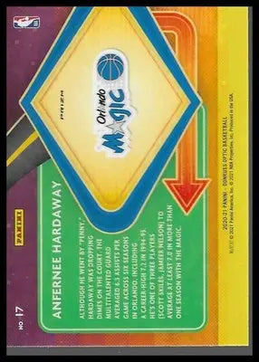 2020-21 Donruss Optic #17 Anfernee Hardaway Express Lane Holo - Basketball Card Single