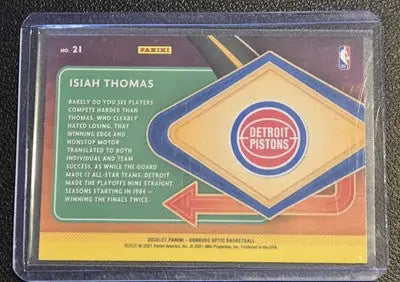 2020-21 Donruss Optic #21 Isiah Thomas Express Lane Holo - Basketball Card Single