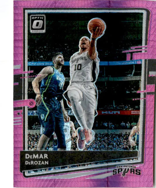 2020-21 Donruss Optic #36 DeMar DeRozan Hyper Pink - Basketball Card Single