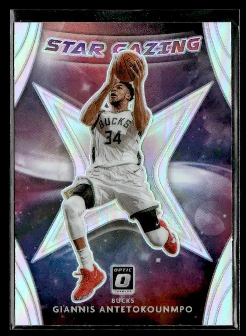2020-21 Donruss Optic #5 Giannis Antetokounmpo Star Gazing Holo Prizm Bucks - Basketball Card Single