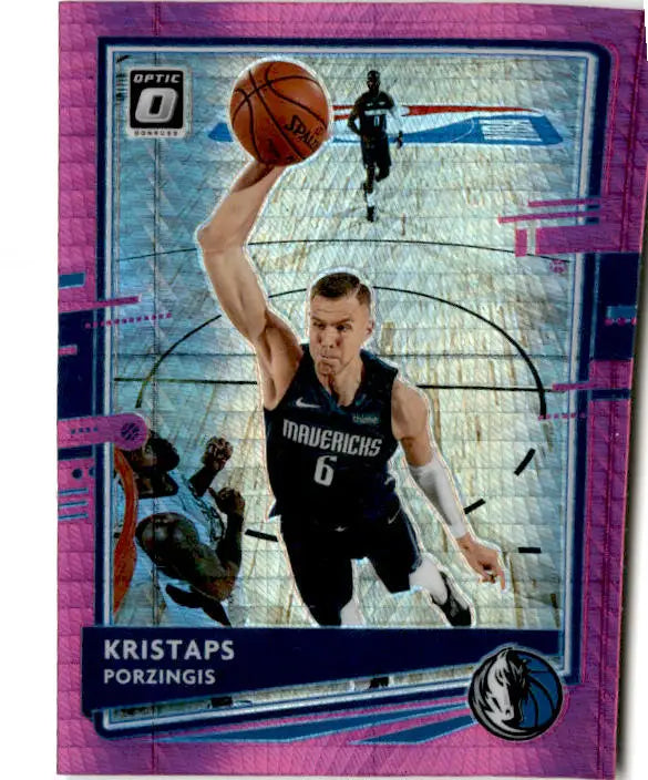 2020-21 Donruss Optic #82 Kristaps Porzingis Hyper Pink - Basketball Card Single