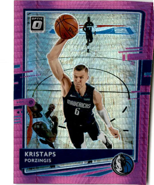 2020-21 Donruss Optic #82 Kristaps Porzingis Hyper Pink - Basketball Card Single
