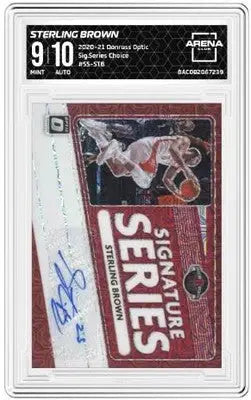 Optic Sterling Brown 2020-21 Donruss Optic Sterling Brown Signature Series Card