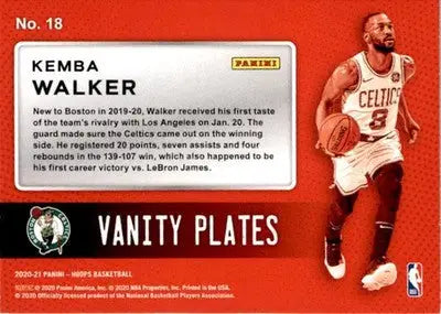 2020-21 Hoops #18 Kemba Walker Vanity Plates - Basketball Card Single