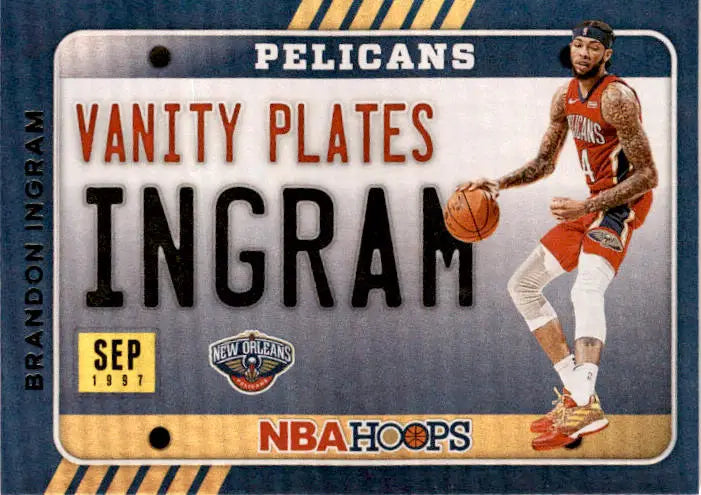 2020-21 Hoops #19 Brandon Ingram Vanity Plates Holo - Basketball Card Single