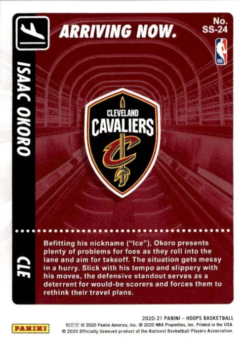 2020-21 Hoops #SS-24 Isaac Okoro Arriving Now. - Basketball Card Single