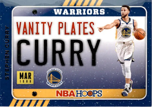 2020-21 Hoops Winter #16 Stephen Curry Vanity Plates - Basketball Card Single