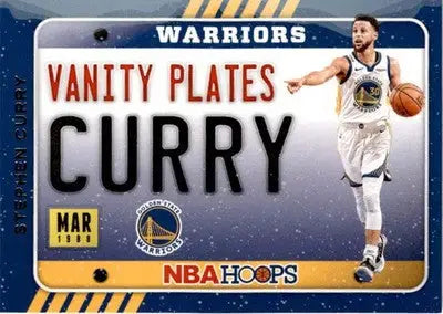 2020-21 Hoops Winter #16 Stephen Curry Vanity Plates - Basketball Card Single