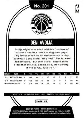 2020-21 Hoops Winter #201 Deni Avdija - Basketball Card Single